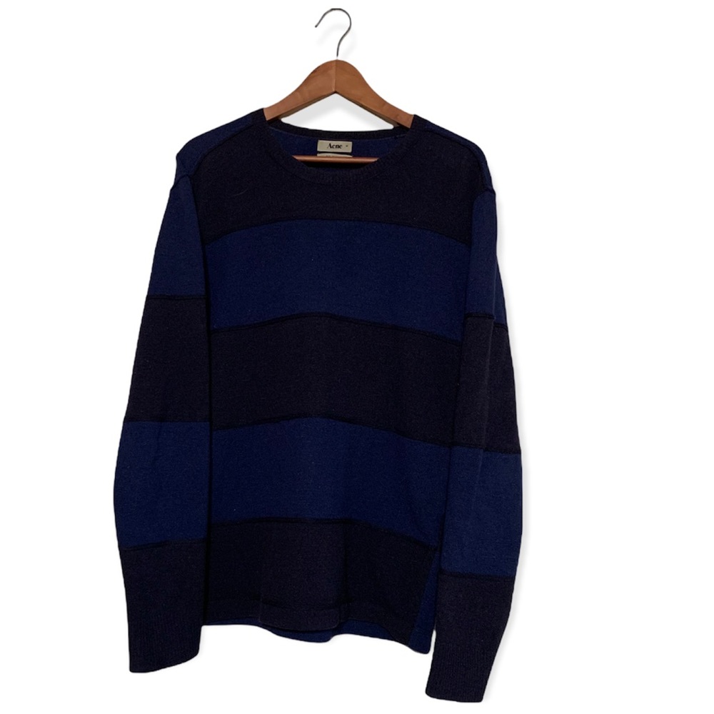Acne Blue and Black Sweater size Medium